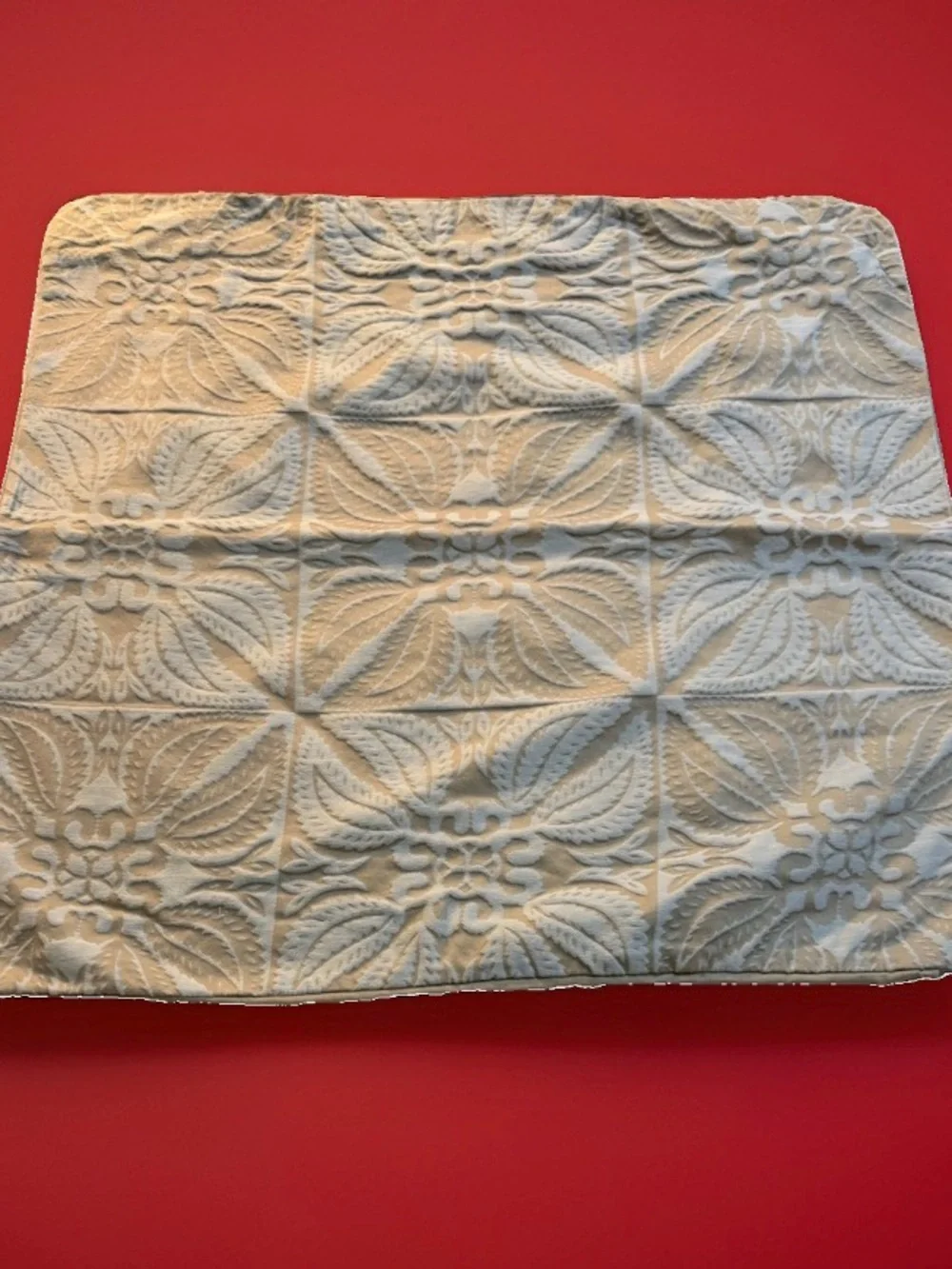 Martha Stewart Collection Euro Sham Embossed Quilt-Style Taupe Cream Replacement